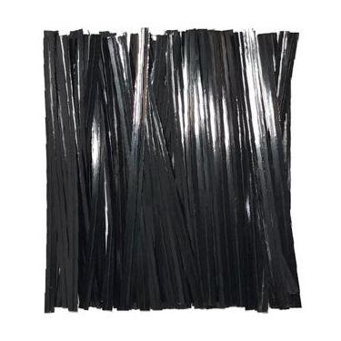 Imagem de 100 Fecho Lacre Metalizado Araminho Amarrilho Colorido - AAZ, Preto