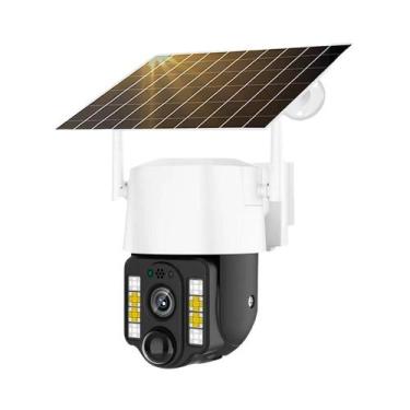 Imagem de Câmera IP Solar Externa De 5MP HD Com Cartão Sim 4G À Prova D'água Mon