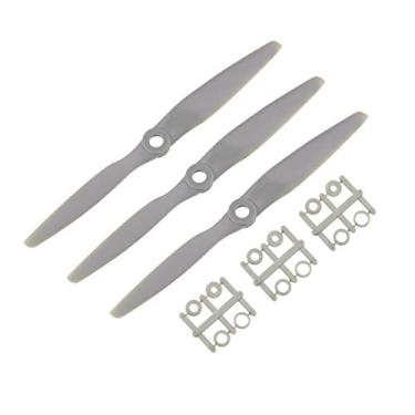 Imagem de uxcell RC Propellers CW 6x4 Inch 2-Vane for Airplane Nylon Gray 3Pcs with Adapter Rings