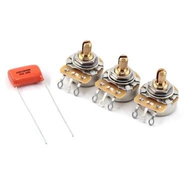 Imagem de The Art Of Tone 3X Taot Custom Cts 250K Pots 1/4” Short Split + 1X Orange Drop .047Uf 400V Cap Para Fender Strat