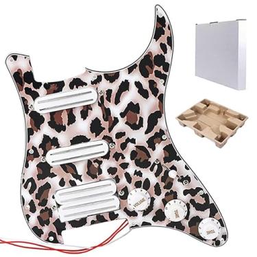 Imagem de Ogdni Mini bobina Humbucker SSH Pickguard pré-cabeada para guitarra elétrica estilo Strat