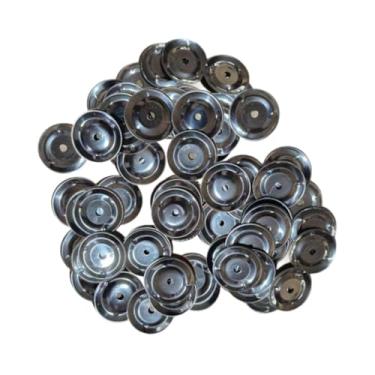 Imagem de MERIGLARE 100 peças de pratos de metal de 1,46 polegadas, substituição preta para bateristas, acessórios para kit de bateria de chimbal para adultos e crianças