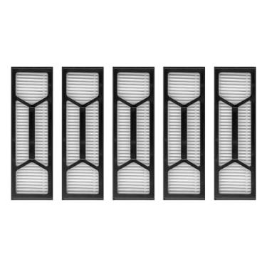 Imagem de (Pacote com 5) Filtros HEPA de substituição Omni S1 Pro compatíveis com aspirador de pó robô Eufy Omni S1 Pro, kit de filtro, peças de reposição, acessórios de filtros, filtros de recipiente de peças