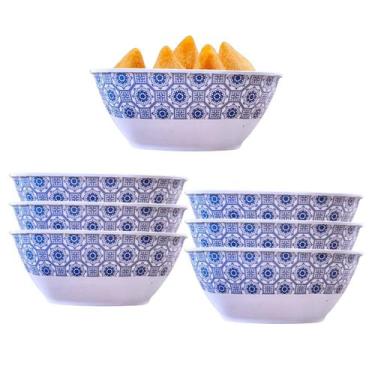 Imagem de 6 Bowl Tigela Melamina Quadrada 1200ml Saladeira - Sk