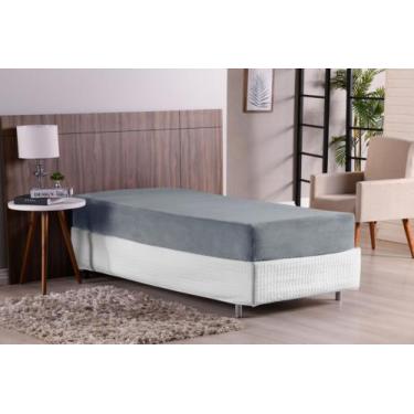Imagem de Lençol Solteiro Com Elástico Para Cama Box Plush Mantinha Macio Avulso