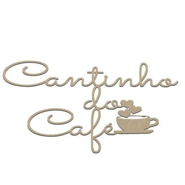 Imagem de Placa Decorativa Caligrafia Cantinho do Café Natural Trovarelli