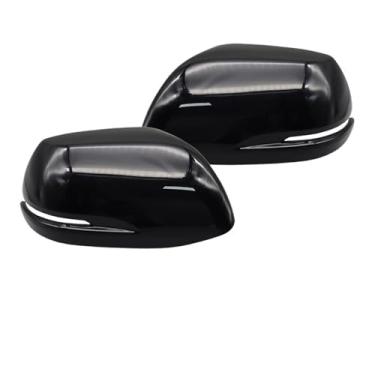 Imagem de 1 par de capas para espelho retrovisor lateral, compatível com CRV CR-V 2012 2013 2014 2015 2016(Black LH RH)