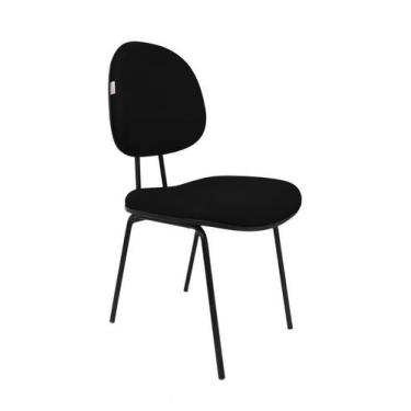 Imagem de Cadeira Fixa Executiva Zeus - Maiart, Preto, Couro Sintetico Corano