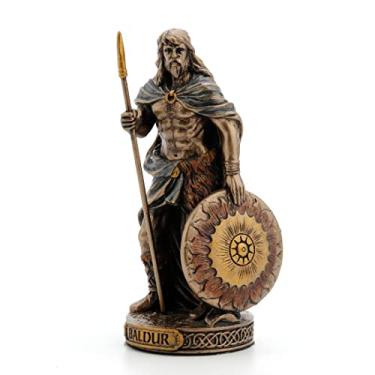 Imagem de Veronese Design Estatueta em miniatura Baldur O Deus Nórdico do Sol pintado à mão com acabamento em bronze de poliresina