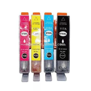 Imagem de Kit Cartucho Compatível 670xl - Todas As Cores - Premium