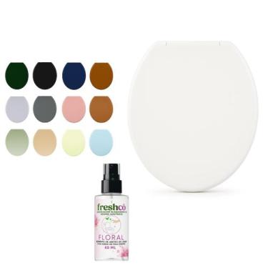 Imagem de Tampa Assento Sanitário Universal Oval Soft Astra + Freshcô Odorizador