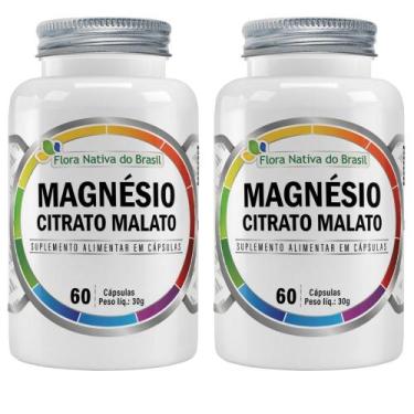 Imagem de KIT 2X Magnésio Citrato Malato 60 Cápsulas - Flora Nativa - Flora Nati