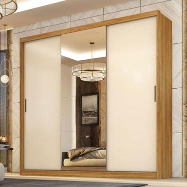 Imagem de Guarda-Roupa Casal Dalila 3 Portas 4 Gavetas 100% Mdf com Espelho Flex