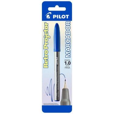 Imagem de Caneta Retroprojetor Marcador Azul 10MM Caixa com 12 - Pilot