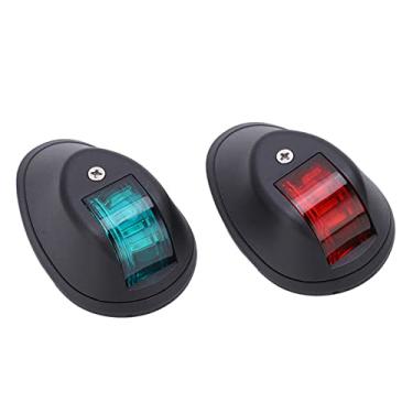 Imagem de Luzes de navegação de b leve de sinal de iate Luzes de marítimo verde 3W duráveis para navegar luz LED à prova d'água DC12V24V para bs abaixo de 12m (Preto)