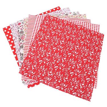 Imagem de AYNEFY Tecido de Algodão Pano de Algodão Diy 7 Pcs de Pano de Criando de Multiuso para Cortar e Aparar a Almofada Diy Tampa Carteira Plana e Uma Mesa de Mesa (25 * 25cm)