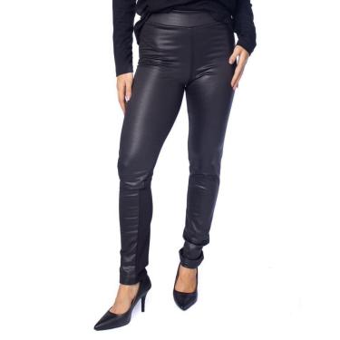 Imagem de Calça Feminina Bruna e Bia Skinny Cirrê Flanelada Preto-Feminino
