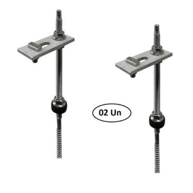 Imagem de Estrutura Suporte Fixa Placa Painel Solar Alumínio Inox - Perfil Maste