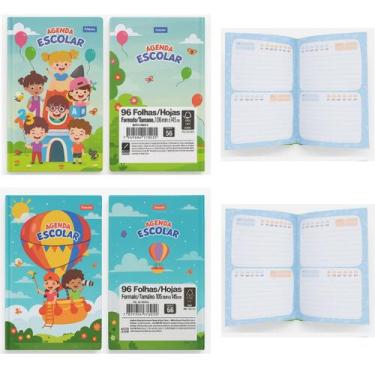 Imagem de Agenda Escolar Pequena Foroni 96 Folhas