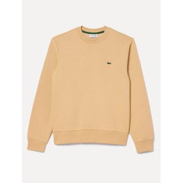 Imagem de Moletom Lacoste Masculino Crewneck Classic Croco Caqui, 9