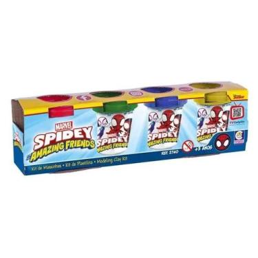 Imagem de Marvel Spidey Kit Pote 4 Massinhas 115G - Cotiplás 2740 - Cotipl&aacut