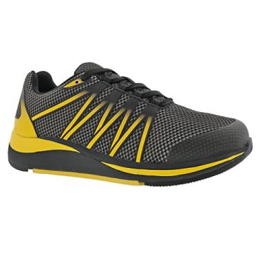 Imagem de Drew Tênis atlético masculino antiderrapante desempenho masculino jogador, Combo preto/amarelo, 13