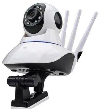 Imagem de Câmera Ip Sem Fio 360° 3 Antenas Hd Wifi Rj45 Visão Noturna