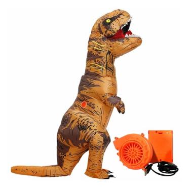 Imagem de lucky cup Kids Inflatable Dinosaur Costume, T-rex Inflatable Costume For Boys Girls, Blow Up Dino Costume Kids For Halloween (t-rex, adult)