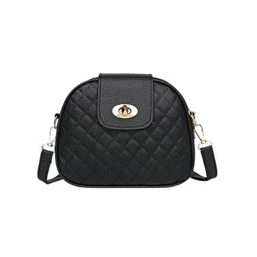 Imagem de Bolsa Feminina de Ombro Fecho Dourado e Zíper Alça Ajustável