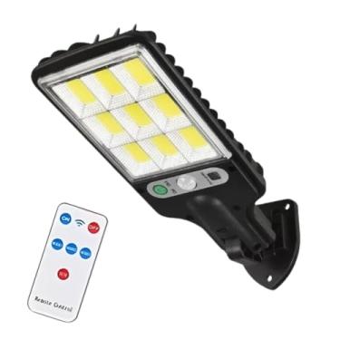 Imagem de Luminária Solar Led Refletor 180 144 Smd Sensor presença fotocélula com Controle área externa Parede quintal (144) -FBA