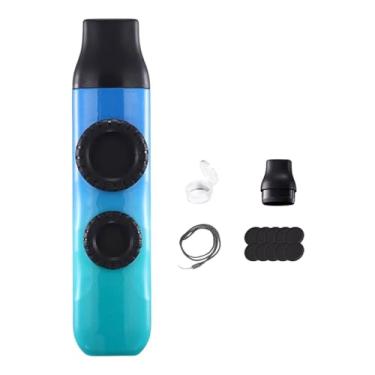 Imagem de Colaxi Flauta Kazoo com cordão para encher sacolas de presente, instrumento musical para acampamentos ao redor de fogueiras, Azul Ciano