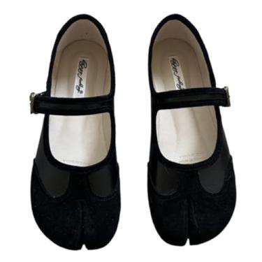Imagem de Tabi Shoes Sapatilha feminina Mary Janes Ballet – Bico baixo ortopédico bonito casual confortável caminhada leve feminino sólido combina com tudo para uso diário, praia, viagem, atletismo, ficar em pé