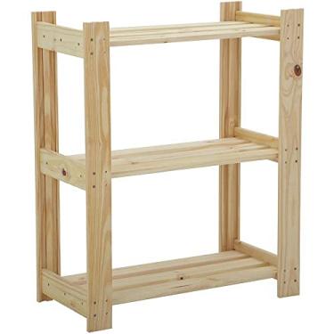 Imagem de Estante Tramontina Modulare em Madeira Pinus com Acabamento Natural com 3 Prateleiras