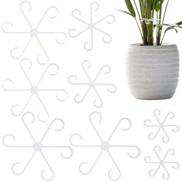 Imagem de Alpinleux 8 peças de suportes de caule de plantas de casa trepadeiras, acessórios de crescimento de gancho de caule de 4 tamanhos, suportes de caule de plantas reutilizáveis, treliça de estacas de