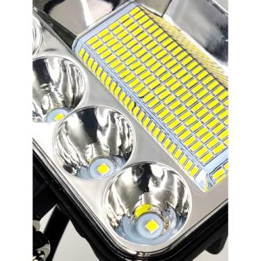 Imagem de Farol Led Milha Quadrado Super Potente 256 led Universal Para Caminhão Carro Trator Colheitadeira Retroescavadeira