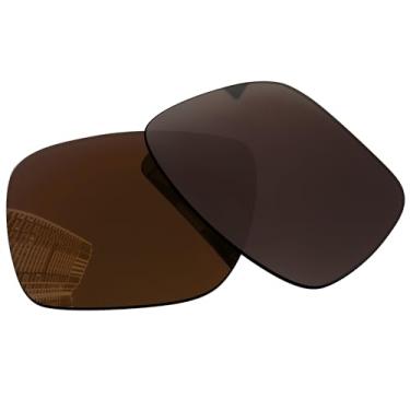Imagem de Acefrog Lentes de reposição polarizadas de 1,5 mm para óculos de sol Oakley Holbrook Metal OO4123 55 mm, material atualizado, resistente a impactos - Bronze Marrom polarizado - 1,5 mm