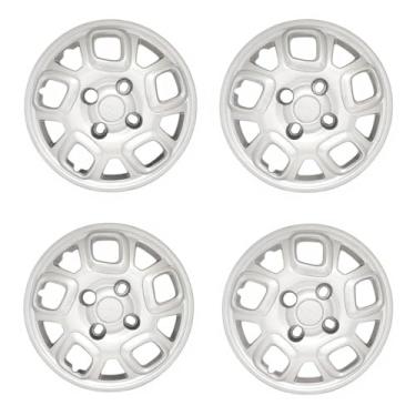 Imagem de Kit 4 Calota Aro 13 Compatível c/Roda Palio Attractive Vivace - Prata