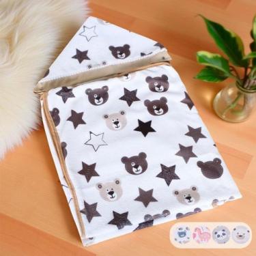 Imagem de Toalha De Banho Para Bebe Estampada Com Capuz Menino Menina - Maria's 