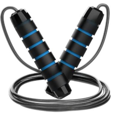 Imagem de Pula Corda corda de Pular Profissional Fitness e Emagrecimento Queima Calorias com Rolamento Suave(4 UNIDADES,AZUL)