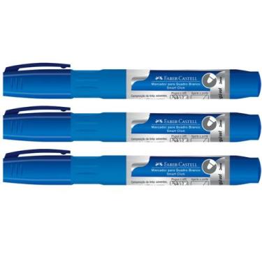 Imagem de Marcador Quadro Branco Recarregável Faber Castell Caneta Kit - Faber-C