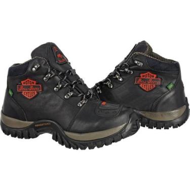 Imagem de Bota Coturno Motociclista Couro Masculino Conforto Dia 2027 - BELL-BOO
