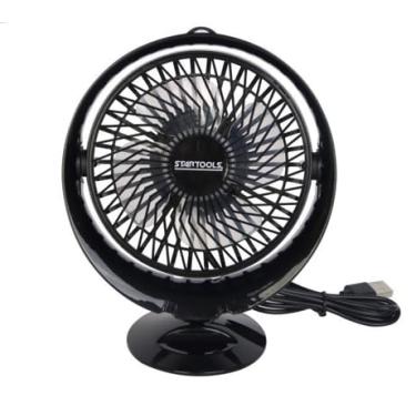 Imagem de Mini Ventilador de Mesa Portátil Redondo Silencioso com Cabo USB – Design Compacto E Inclinação Ajustável, Compacto para Escritório, Estudo e Viagem