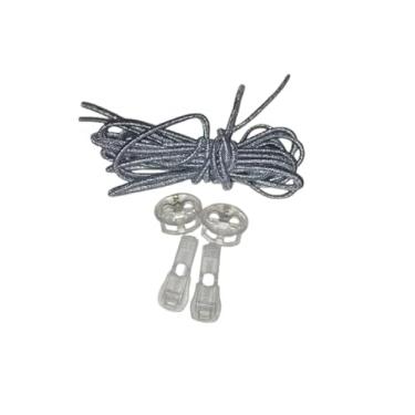 Imagem de Cadarço Militar Elástico Coturno Bota 1,6 M Com Ponteira Par Cor PrataTitulo secundário: Cadarço Militar Elástico Coturno Bota 1,6 M Com Ponteira Par Cor Prata