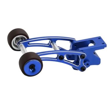 Imagem de harayaa Acessório para cabeça e roda de carro RC, fácil de instalar, atualização leve, liga de alumínio, peça para carro RC, barra de roda para 1/14 14210, Azul
