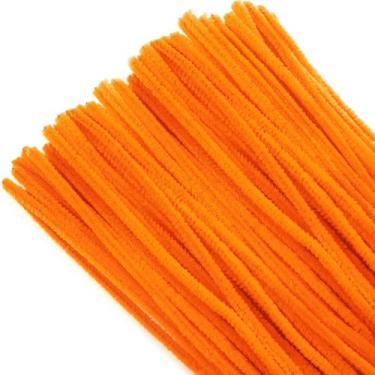 Imagem de Limpadores de cachimbo TOAOB Chenille Stems Orange 6 mm x 30 cm 100 un