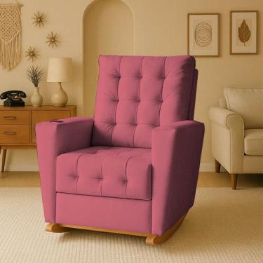 Imagem de Poltrona de Amamentação Duna com Balanço  Ideal para Quartos de Bebê -