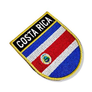 Imagem de BP0201E-001 Bandeira Costa Rica Patch Bordado 6,8x8,0cm - BR44