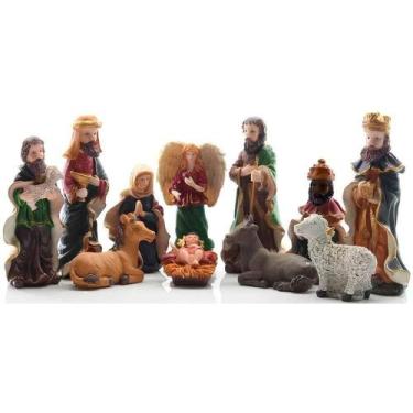 Imagem de Presépio Natalino Nascimento De Jesus Estatueta Com 11 Peças - OUTRAS 