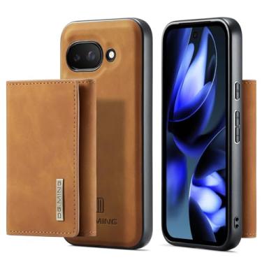 Imagem de Capa carteira de couro magnética destacável 2 em 1 para Google Pixel 9A, com 7 compartimentos para cartão + compartimento para dinheiro, recurso de suporte, TPU à prova de choque e capa de telefone de