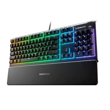 Imagem de Teclado Gamer SteelSeries Apex 3 RGB - Preto (Português)